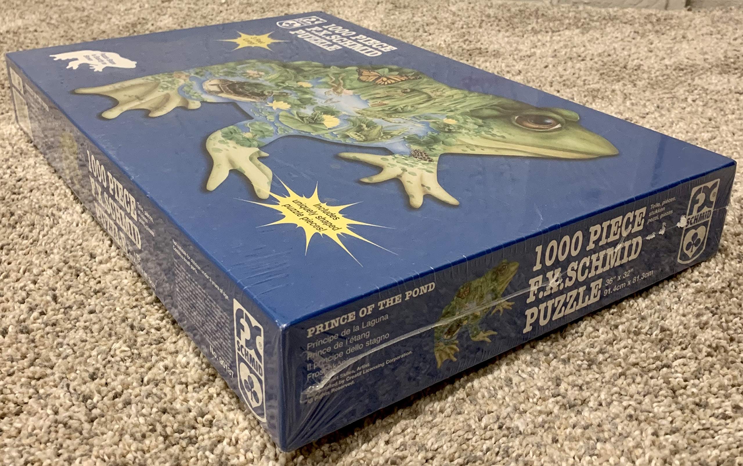 FX SCHMID カメの世界 ジグソーパズル カラフル動物 ドイツpuzzle F.X. Schmid 1000 Piece Puzzle - Prince of The Pond - Frogs